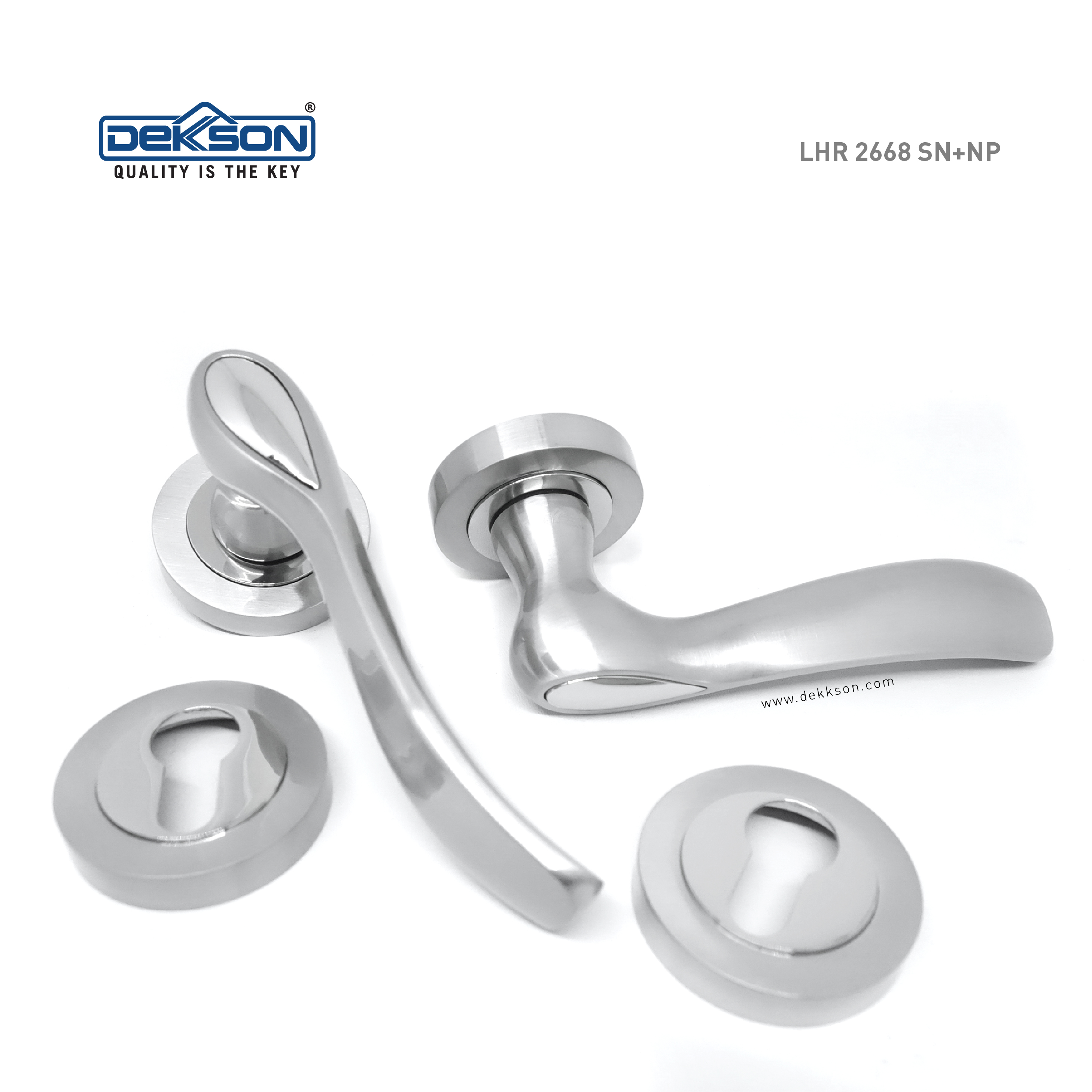 Lever Handle Rose Lhr Sn Np Dekkson Door Handle Closer